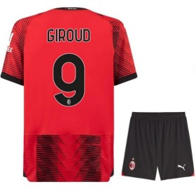 Maglia A.C. Milan Giroud 9 Bambino Prima Divisa 2023-24